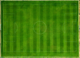 Aerial view of empty soccer field in Thailand © escapejaja
