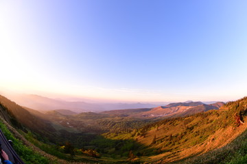 早朝の群馬県芳ヶ平