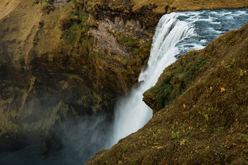 Naklejka na ściany i meble picturesque waterfall, Iceland. Nordic nature