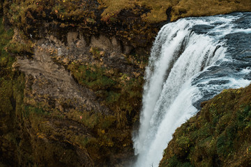 Naklejka na ściany i meble picturesque waterfall, Iceland. Nordic nature