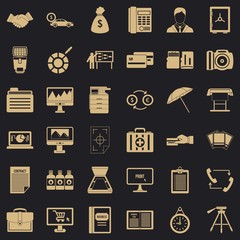 Business department icons set. Simple style of 36 business department vector icons for web for any design