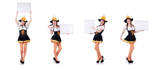 German girl in traditional festival clothing