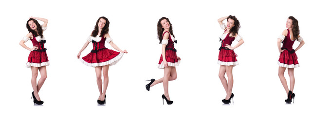 German girl in traditional festival clothing