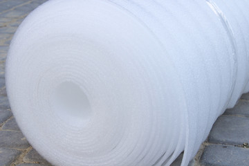 foam polyethylene lining under laminate,Close-up of a white lining on the floor in a polyethylene...