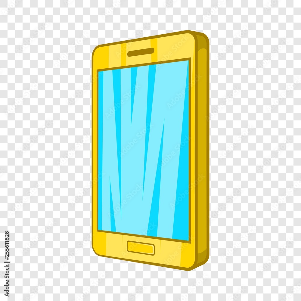 Poster smartphone icon in cartoon style on a background for any web design