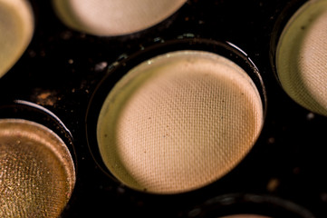 Women's make-up, decorative cosmetics - colorful eyeshadow palette