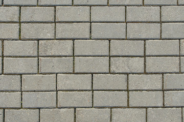 Surface of gray paving slabs