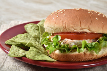 Healthy tuna burger