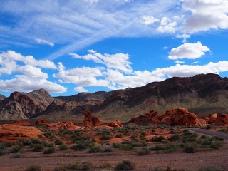 landscape of mountains in valley of fire national park