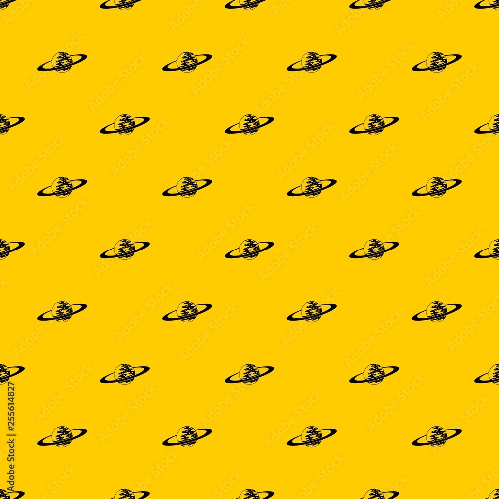Poster saturn pattern seamless vector repeat geometric yellow for any design