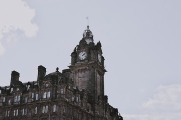 Fototapeta na wymiar Edinburgh, Haus, Privat, England, Straße, Alt, Mittelalter, Außen, Bauwerk, Kirche, Sonne 