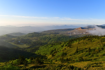 Fototapeta premium 早朝の群馬県芳ヶ平