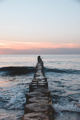 Wellenbrecher, Ostsee, Meer, Nordsee, Wellen, Hintergrund, Natur, Blau, Windig, Sonne, Urlaub,...