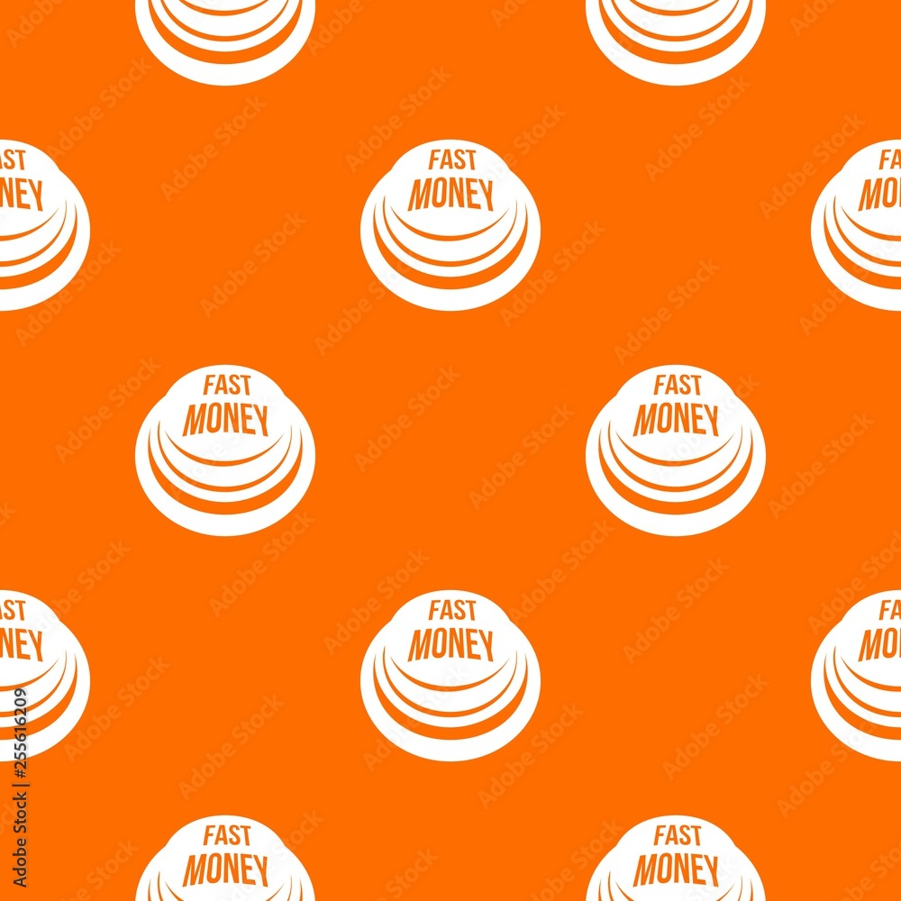 Poster fast money button pattern vector orange for any web design best
