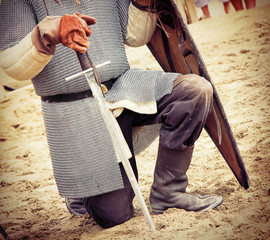 Knights fighting