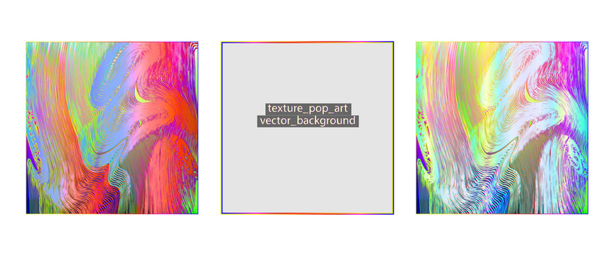 Template of a vector background with holographic neon colors with glitch effect. Hipster style.