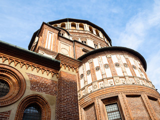 Obraz premium Bramante dome of Church Santa Maria delle Grazie