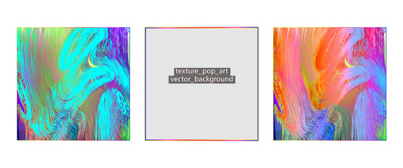 Template of a vector background with holographic neon colors with glitch effect. Hipster style.
