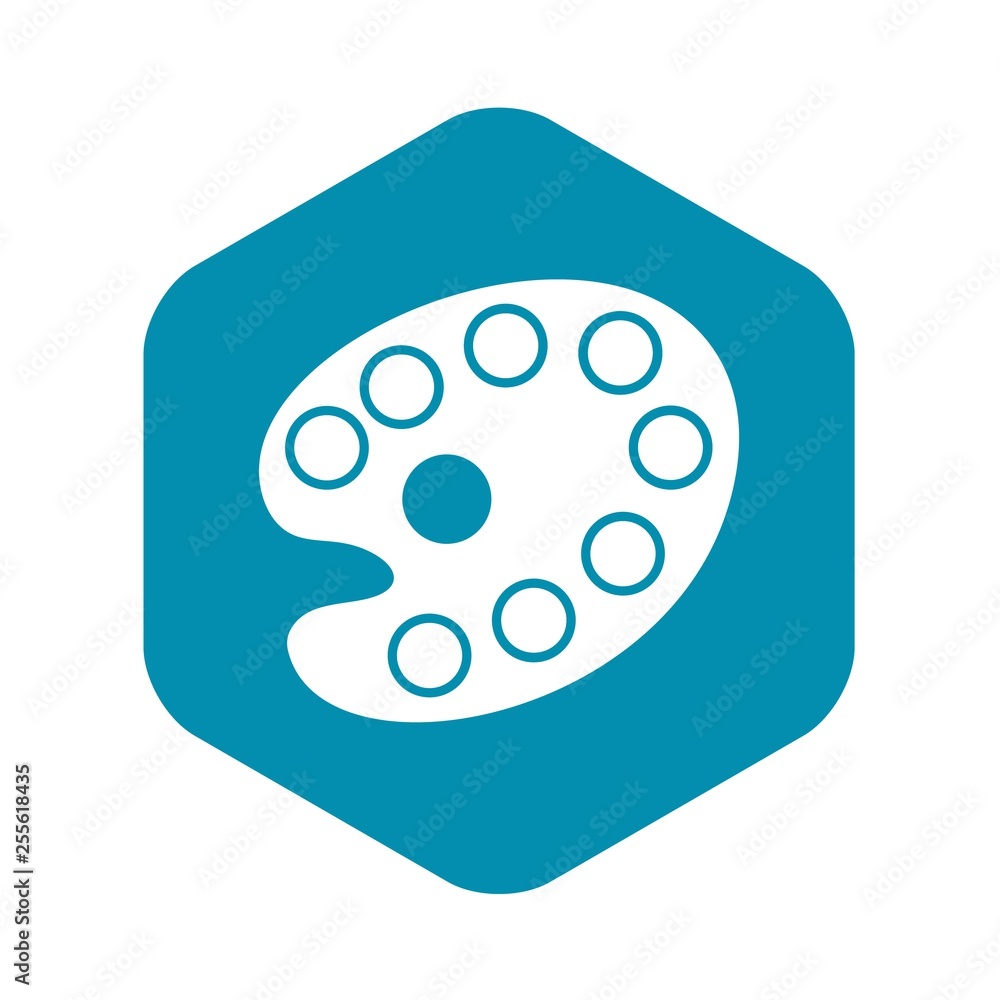 Poster art palette icon in simple style isolated vector illustration