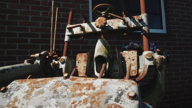 Antique machine for making traditional Dutch wooden shoes