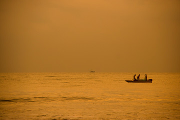 Fototapeta premium Boat in the sea