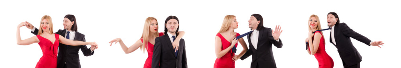 Pair isolated on the white background