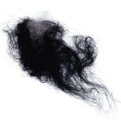 Black fluff of wool