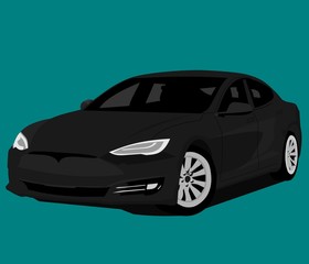 isolated black luxury car