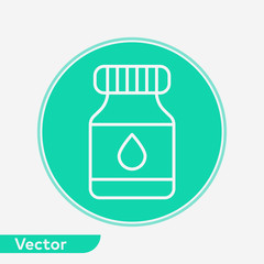 Ink pot vector icon sign symbol