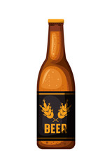 bottle of beer isolated icon