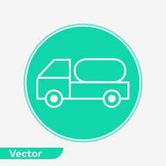 Water truck vector icon sign symbol