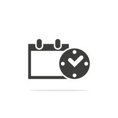 Monochrome vector illustration clock icon isolated on white background.