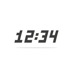 Monochrome vector illustration clock icon isolated on white background.