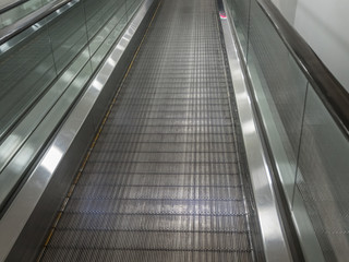 Obraz premium Escalator in magnet store Sochi area new dawn