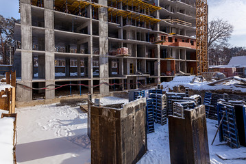 monolithic housing construction site