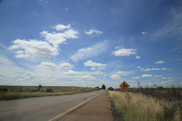 road and blue sky