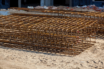 construction site of a brick house