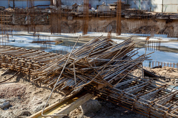 construction site of a brick house