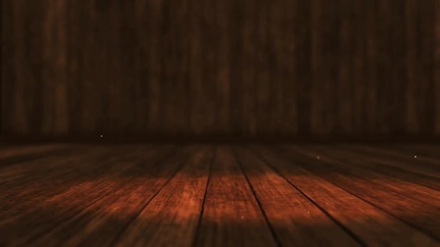 Wooden floor with motion camera Motion Graphics 3D Animation