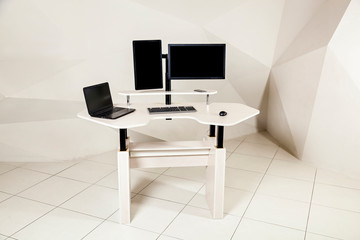 office desk for sitting and standing