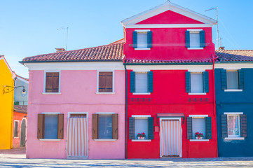 Colorful houses in Burano, Venice, Italy