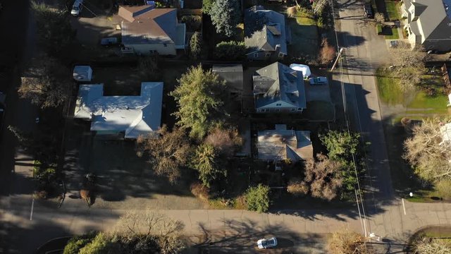 Aerial view of Jacksonville in Southern Oregon.