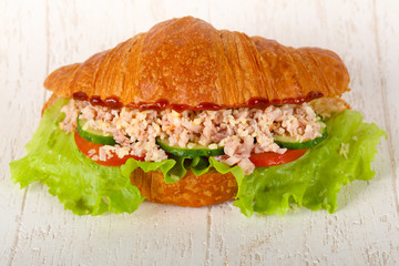 Croissant with meat