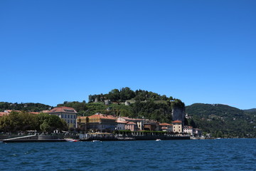 Fototapeta premium Arona at Lake Maggiore in Italy