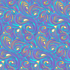 Fototapeta na wymiar Seamless vector pattern. Vortex stripes background pattern in the style pop art. Design wallpaper, fabrics, postal packaging