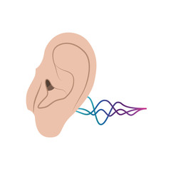 ear with sound wave avatar character