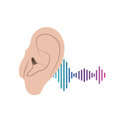 ear with sound wave avatar character