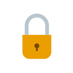 security padlock isolated icon
