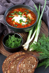 Beetroot  soup with  sour cream