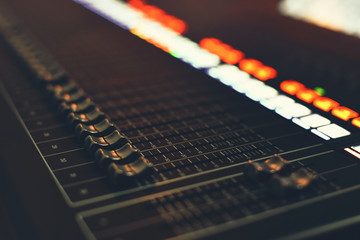 professional broadcast mixing sound console